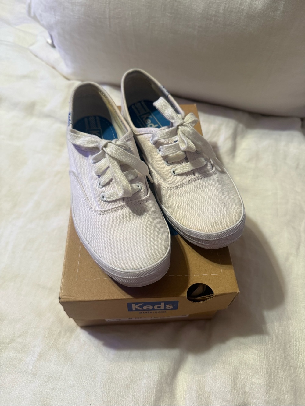 Keds White Low-Top Canvas Sneakers